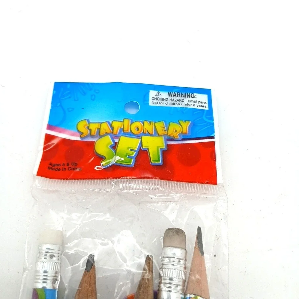 VTG Variety Novelty Erasers Lady Bug 9 Count new trick pencil stationary‎ set